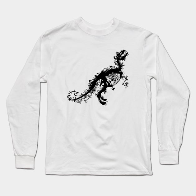 Frail T rex skeleton Long Sleeve T-Shirt by AnnArtshock